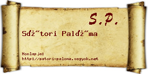 Sátori Palóma névjegykártya